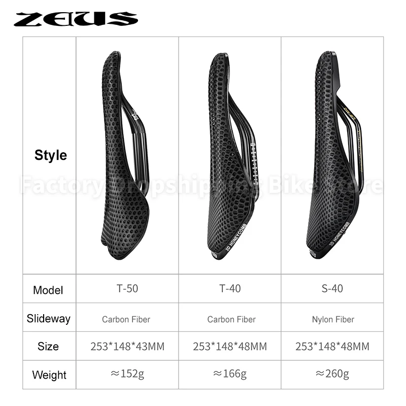 Bicycle 3D Printed Saddle Ultralight Nylon / Carbon Fiber Bottom Case Mountain Road Bike Hollow Breathable Saddle Cycling Seat