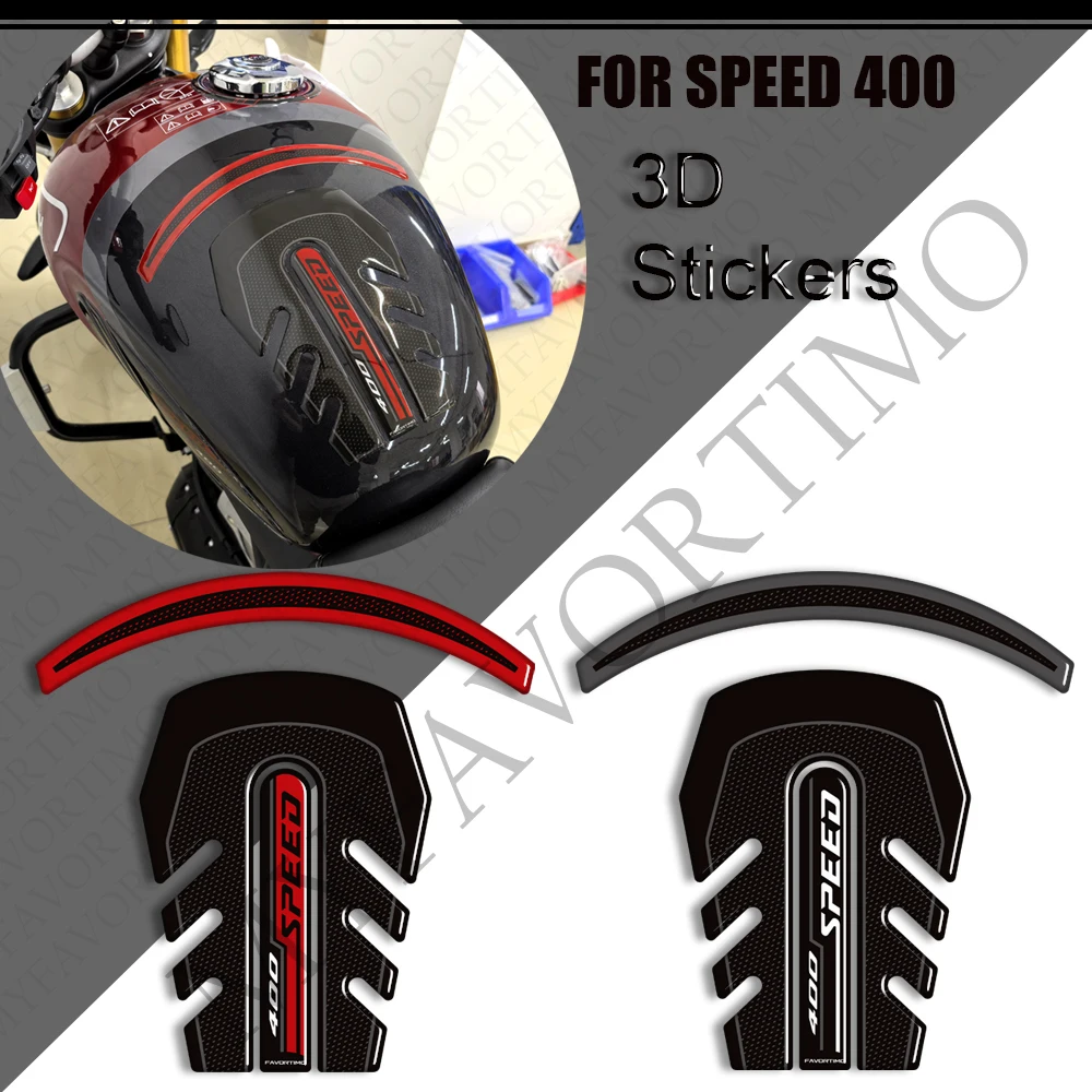 Motorcycle Protector Tank Pad Side Grips Gas Fuel Oil Kit Knee Fairing Fender Wheels Stickers For Triumph speed 400 2024 2025