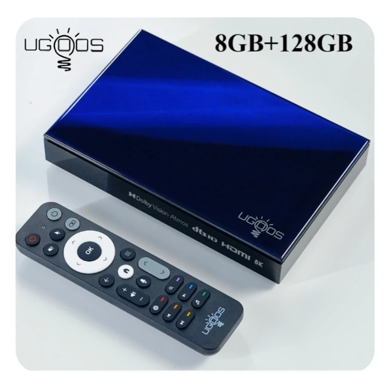 UGOOS SK1 Smart Tv Box Amlogic S928X-K 8GB 128GB eMMC Android11 WIFI6 BT5.2 Set Top Box 4K 8K HDDolby Vision Home Media Player