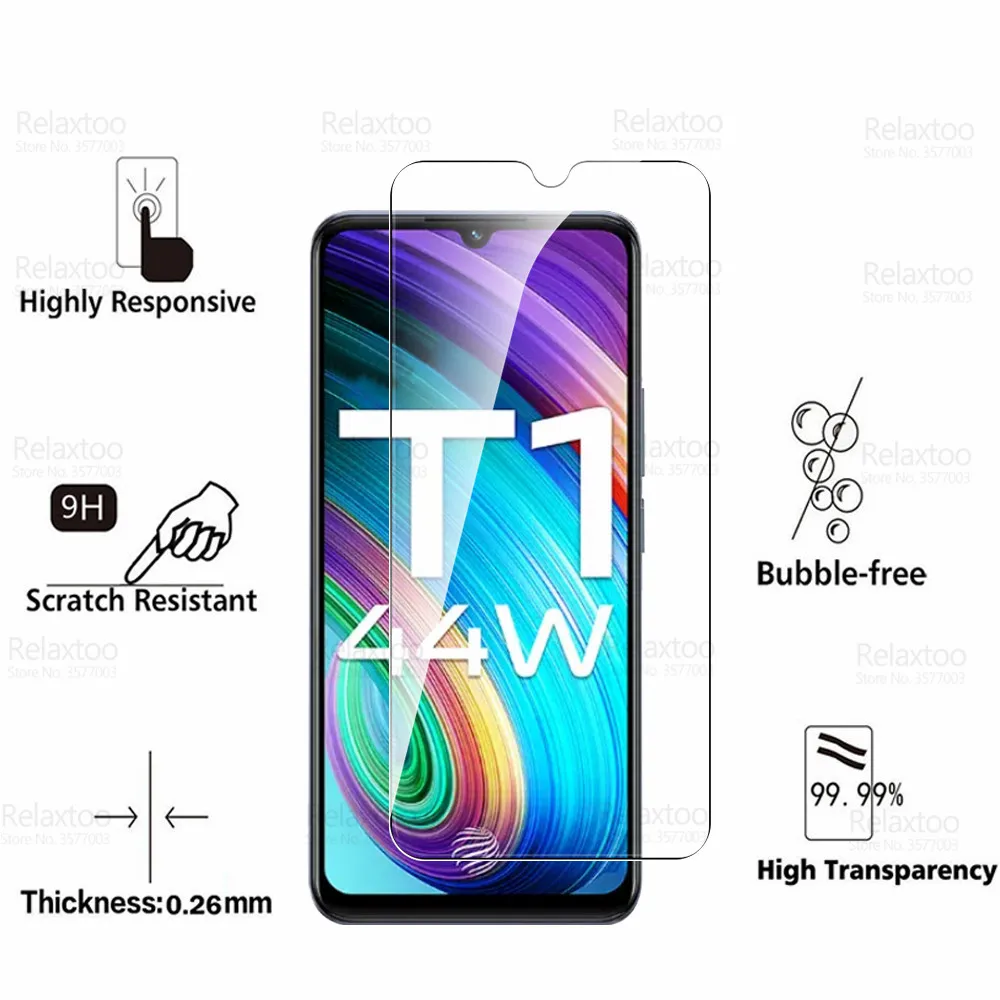 2To1 Camera Tempered Glass For Vivo T1 4G Glass Screen Protector For VivoT1 T 1 1T 6.44