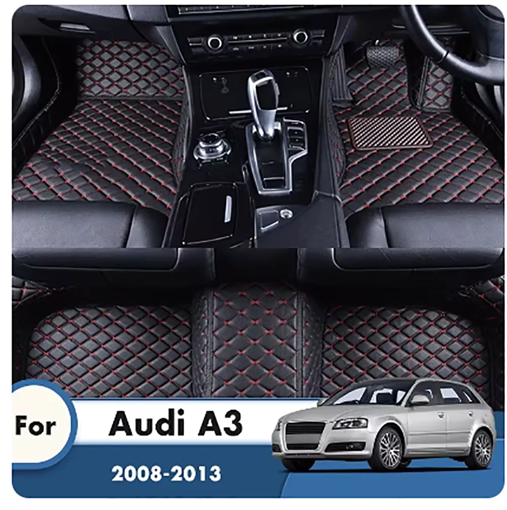 

Коврики, автомобильные коврики для Audi A3 Sportback 2013 2012 2011 2010 2009 2008, аксессуары для интерьера автомобиля, кожаные накладки на ножки