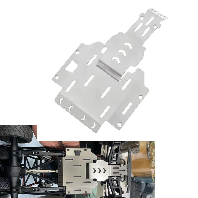 Stainless Steel Skid Plate for 1/16 HBX 3100A 3101A 3103A RC Car, Heavy Duty Chassis Armor Guard Protection, Upgrade Parts Acces