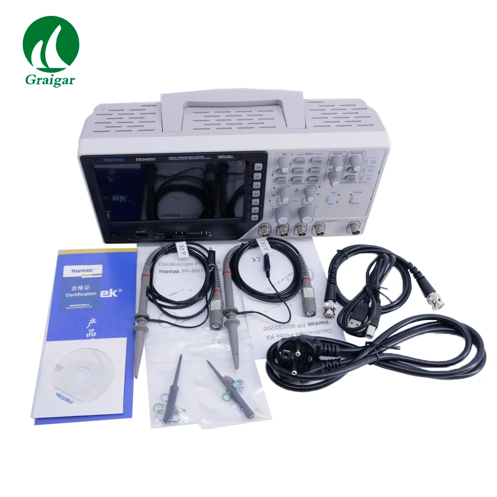 Hantek osiloskop Digital DSO4202C, Generator bentuk gelombang 1GSa/s 2-saluran 1-saluran