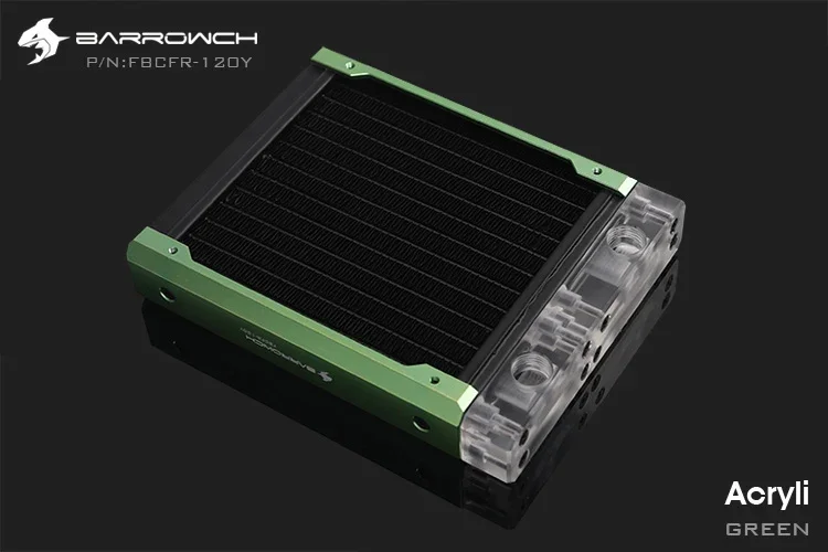 Barrowch FBCFR-120, Chameleon Fish Modular 120mm Radiator, Acrylic / POM Removable Radiator, Suitable For 120mm Fans