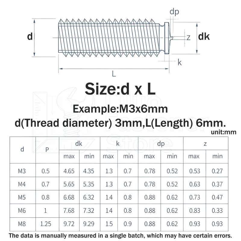 304 Stainless Steel Spot Welding Screw M3 M4 M5 M6 M8 Metric Thread Weld Studs Projection Welding Screws for Capacitor Discharge