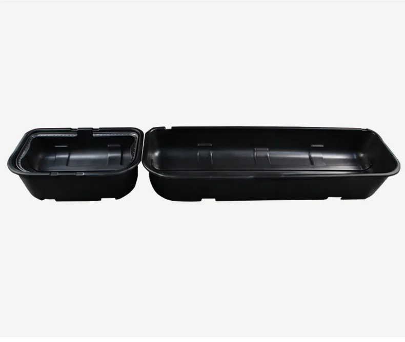 High Quality Black ABS Inner Rear Door Armrest Storage Box Pocke Split and Integrated Fit For Ford F150 F-150 2015-2020