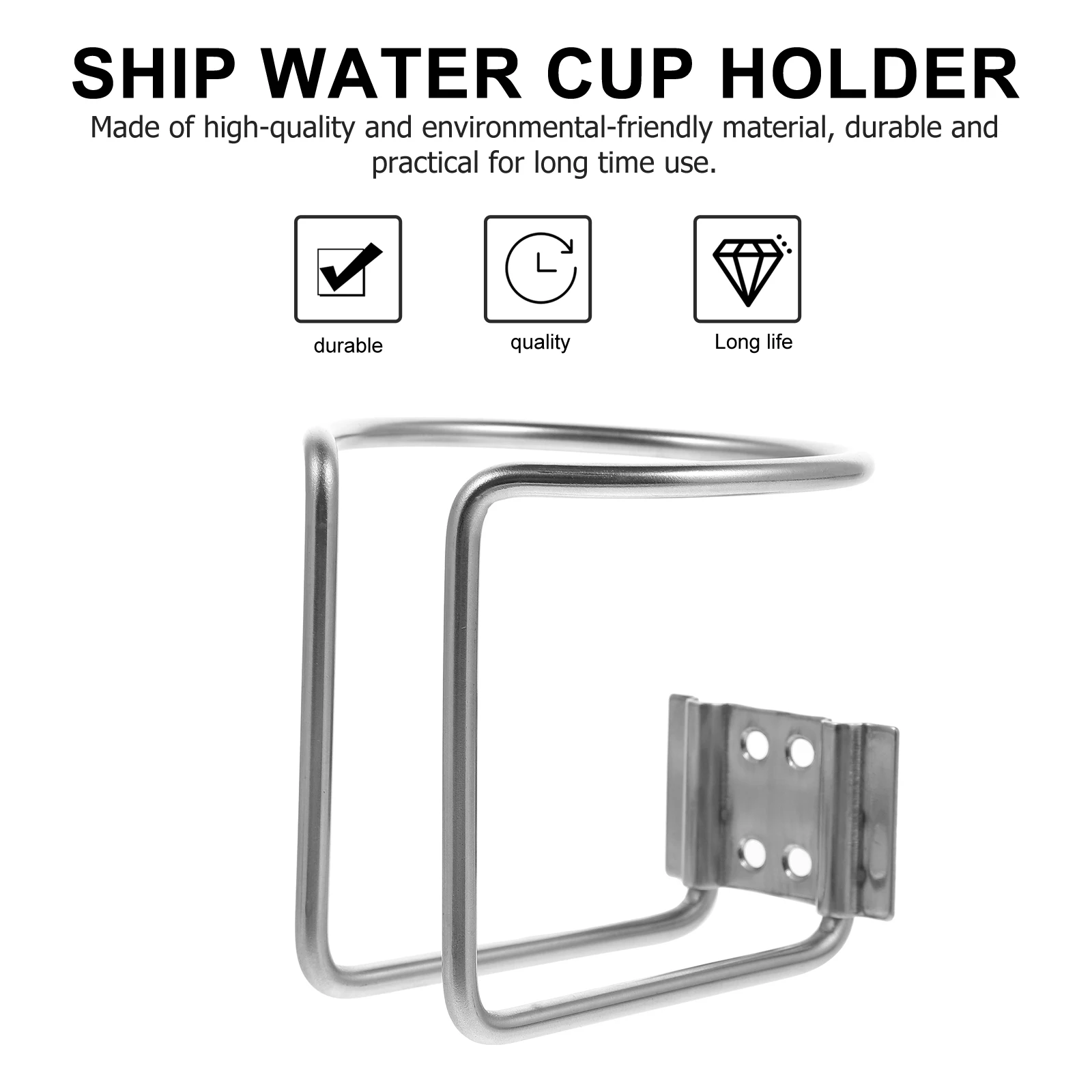 1pc Edelstahl Halter Glatte Hause Auto Boot Shampoo Flasche Verwenden Rack-Home Tasse Rack Schiff Wasser Tasse Halter