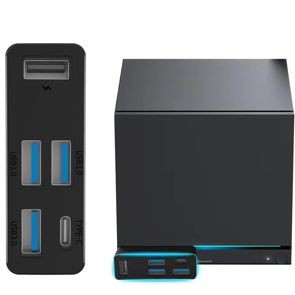 5 in 1 - USB3.0 Hub Docking Station for Steam Machine/for Xbox Series X/for PS5 Slim Pro/PC & 3 Ports Type C 3.0,USB Hub Spliter