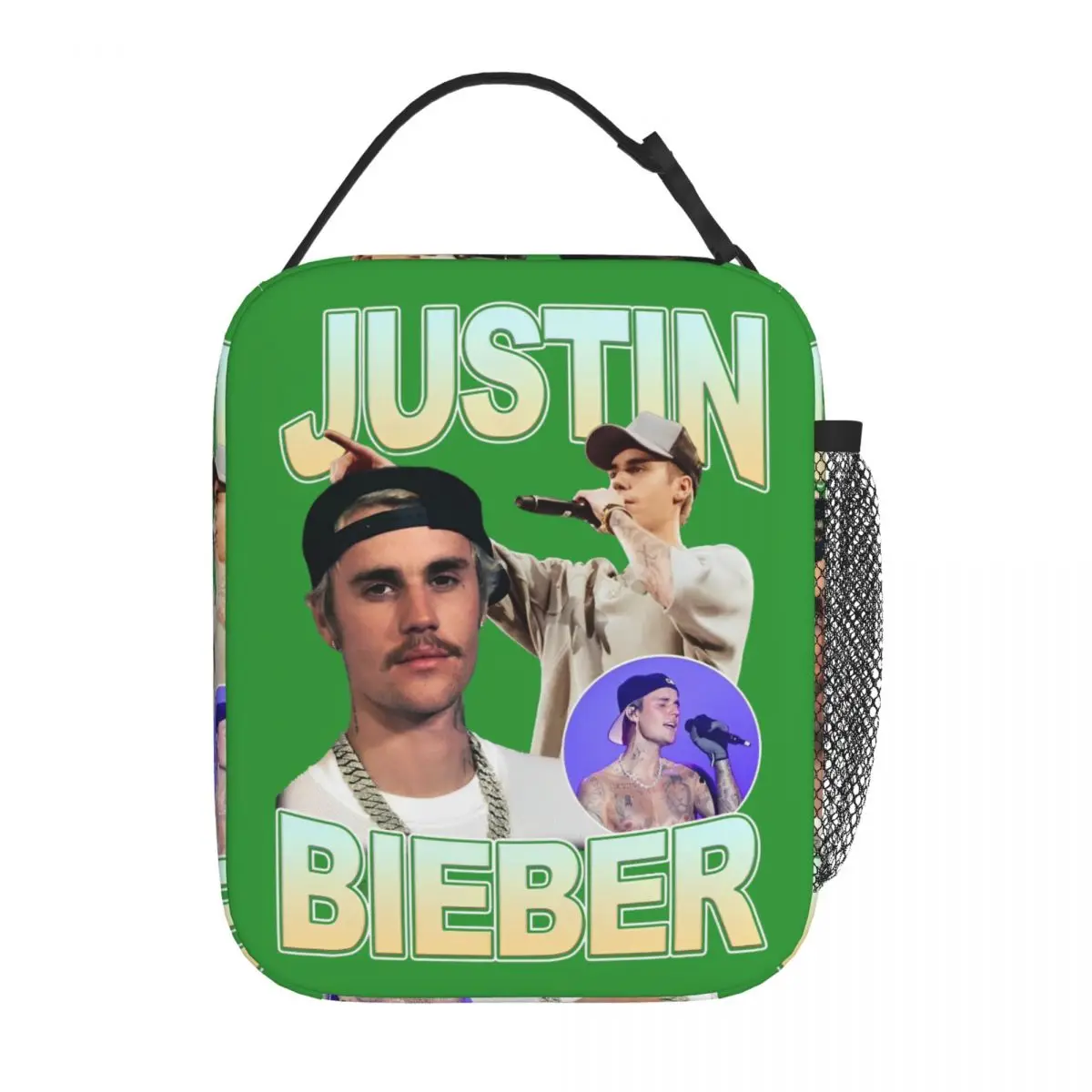 

Изолированные сумки для обеда Джастина Бибера Сумка-холодильник Контейнер для обеда, большая емкость, ланч-бокс для девочек и мальчиков, пикник колледжа