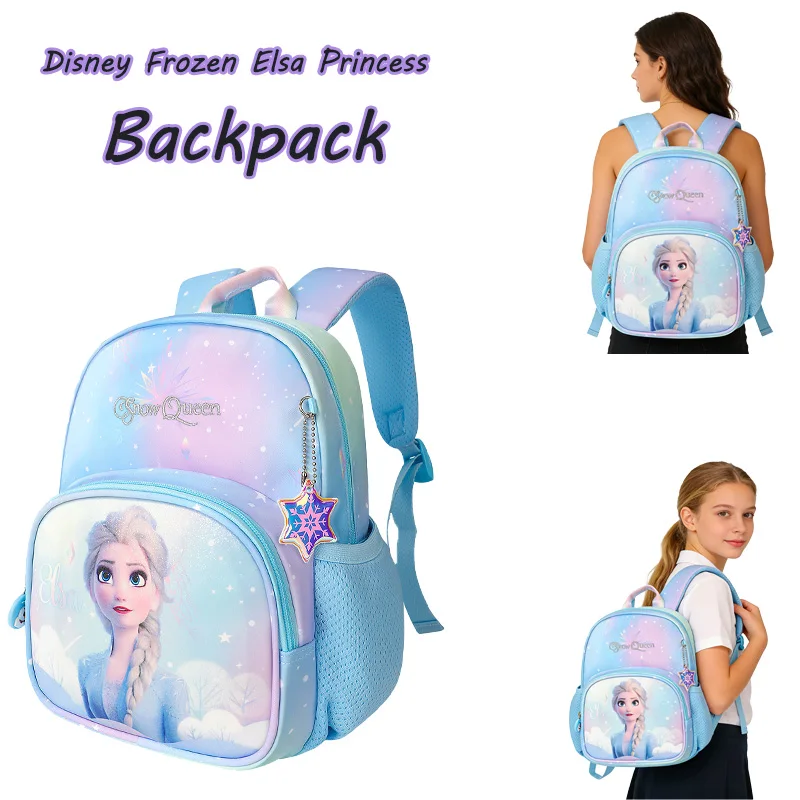

Disney Frozen Elsa Anime Merchandise Cute Cartoon 3D Waterproof, Large Capacity Lightweight Backpack for Students Perfect Gift