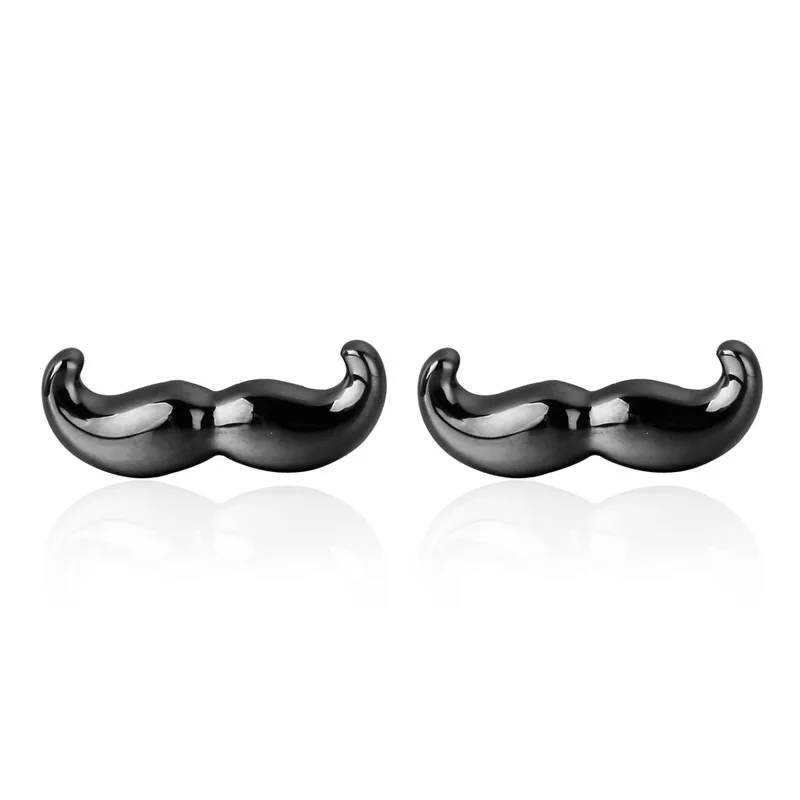 Men's French shirt cufflinks made of copper material fun black beard design high-quality French cuffbutton