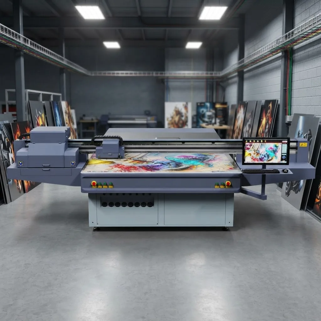 Ntek Digital 3D Large Format New Metal UV Flatbed Printer 2030 High-Speed Inkjet Printing Machine for Steel Iron Aluminum Sheet