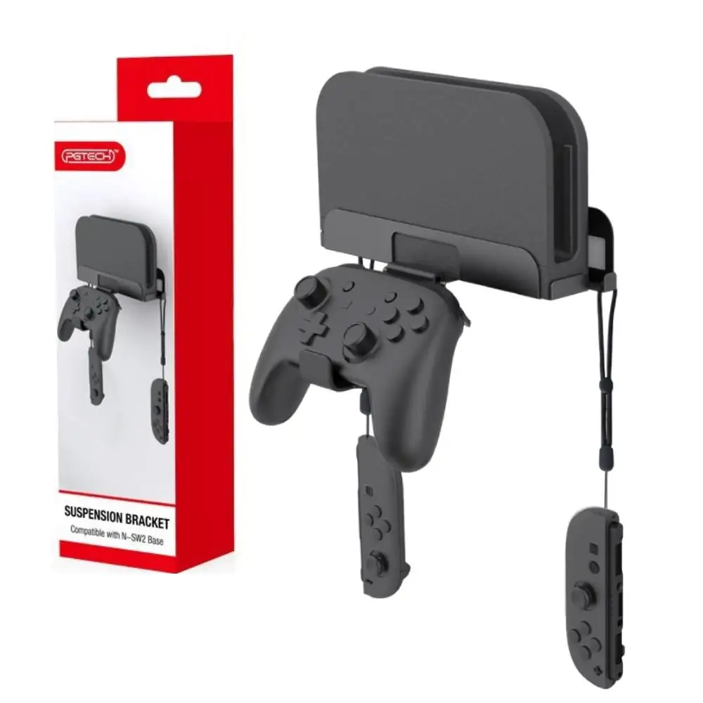 Metal Wall Mount for Nintendo Switch 2 2025 Console Organizer Shelf Base Kit Behind TV Switch 2 Accessories with 5 Card Slots