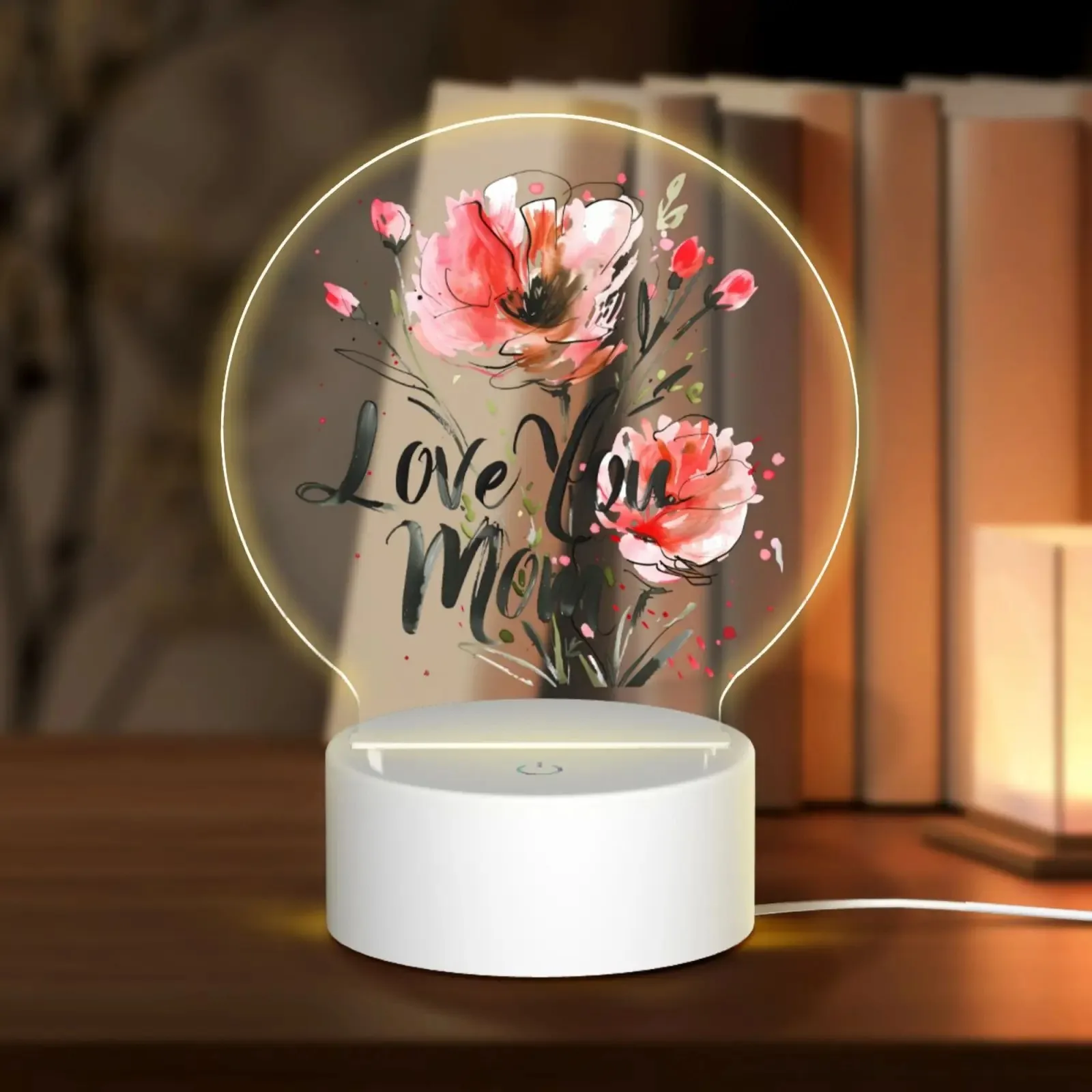 

Mother's Day gift-Unique Lamp Acrylic LED Luminous Night Light for room decoration,Photo Frame,Anniversary Gift,Art Decoration