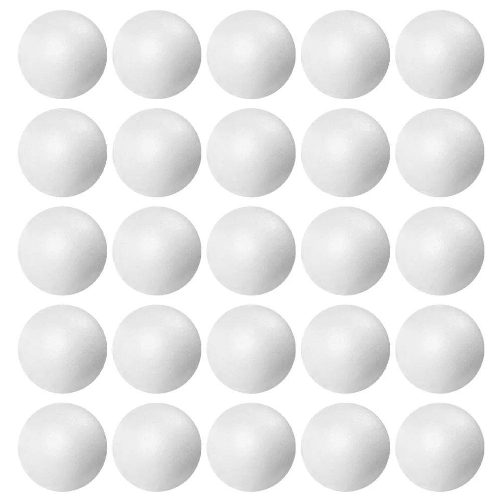 100個入り ボール スムーズな丸型 無塗装 クラフトボール 子供用 DIYプロジェクト モデル 白色フォーム クラフト用品 サークルフォーム アート用
