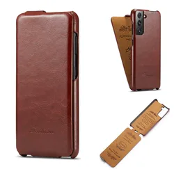 Vertical Flip PU Leather Case Cover Pouch For Samsung Galaxy S23/S24 Ultra/S25/S22+/S22 Ultra retro luxury bussiness Phone Case