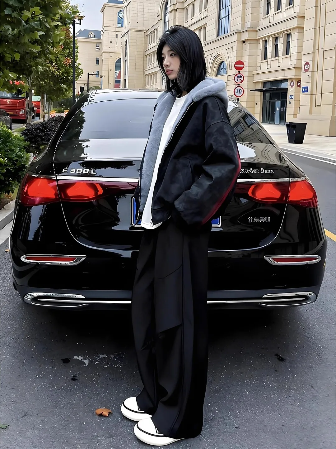 معطف شتوي للرجال من القطن من Thiened معطف شتوي بياقة من الفرو وسحاب مبطن للإغلاق طويل Sve بطول الوقوف معطف بلون نقي