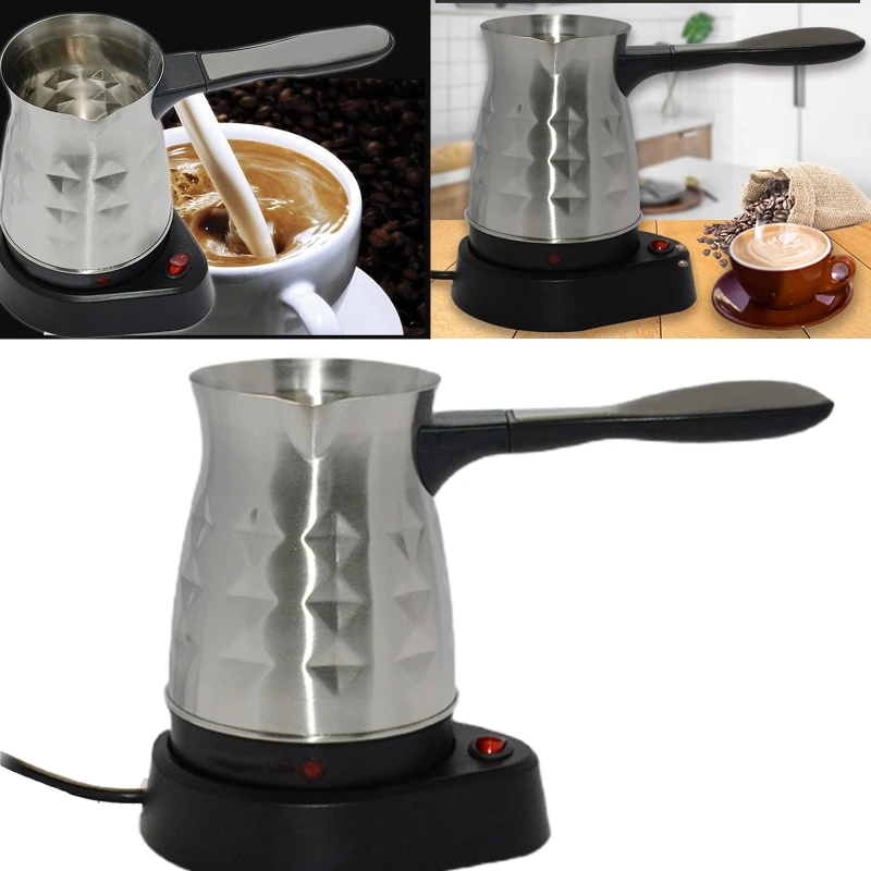 Electric Turkish Coffee Pots Milk Warmer Hot Pot Stainless Steel Kettle EU Plug Drop Shipping