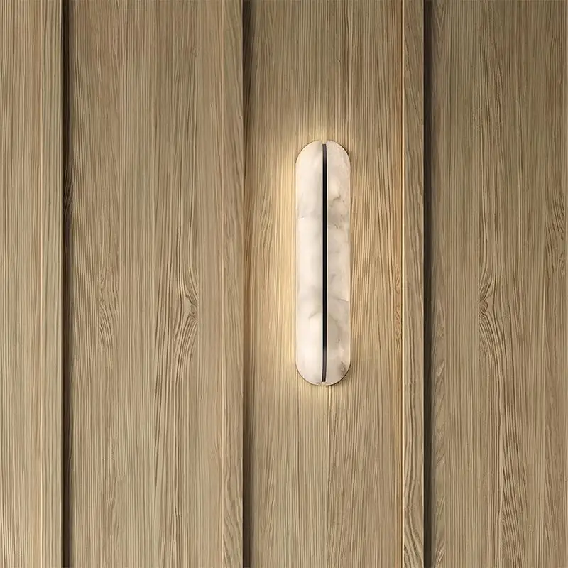 Minimalist Spanish Natural Snowflake Marble LED Wall Lamp Modern Minimalist Light Luxury Living Room Corridor Bedroom Lighting