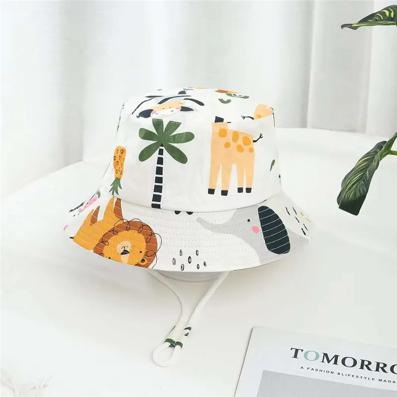 Summer Panama Baby Girls Hat Autumn Cartoon Boys Fisherman Hat Baby Sun Hat Outdoor UV Bucket Hat for Kids Toddler Bonnets