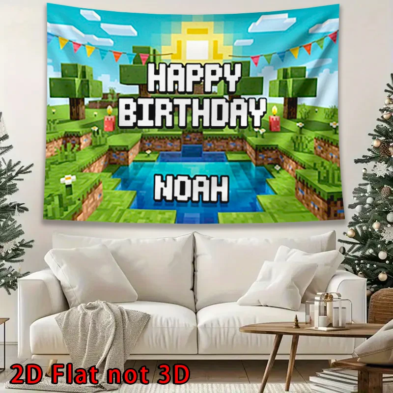 لافتة مسطحة ثنائية الأبعاد، قطعة واحدة من تخصيص الاسم الشخصي - نص قابل للتحرير، لمختلف المناسبات الحفلات، لافتة بوليستر مقاس 90.5 × 70.8 بوصة #1