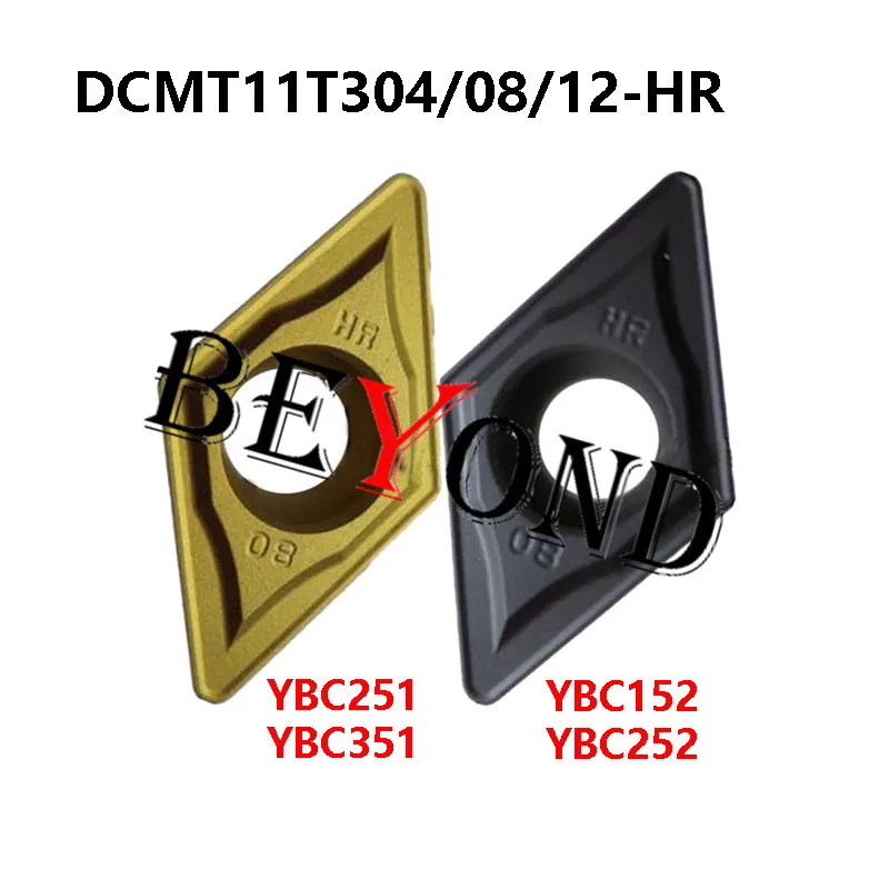 Original DCMT11T308-HR YBC351 YBC152 DCMT11T304-HR YBC251 DCMT11T312-HR YBC252 Carbide Inserts Machine Tools DCMT Process Steel