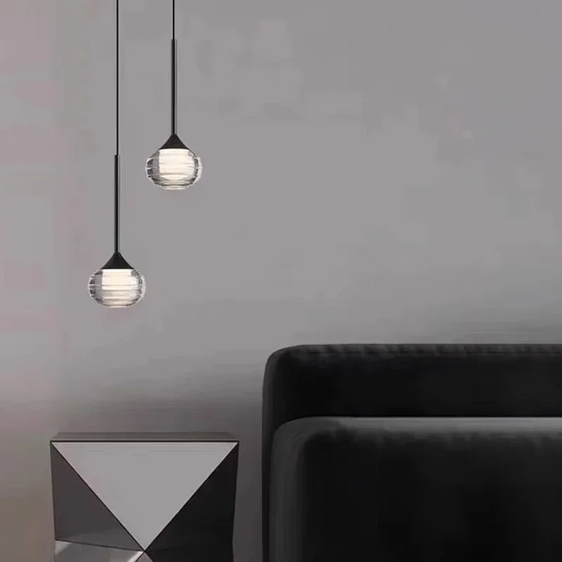 Kropla wody lampy wiszące LED lampka nocna do sypialni oświetlenie schodów salon lampa wisząca dekoracja kryty żyrandol na schody