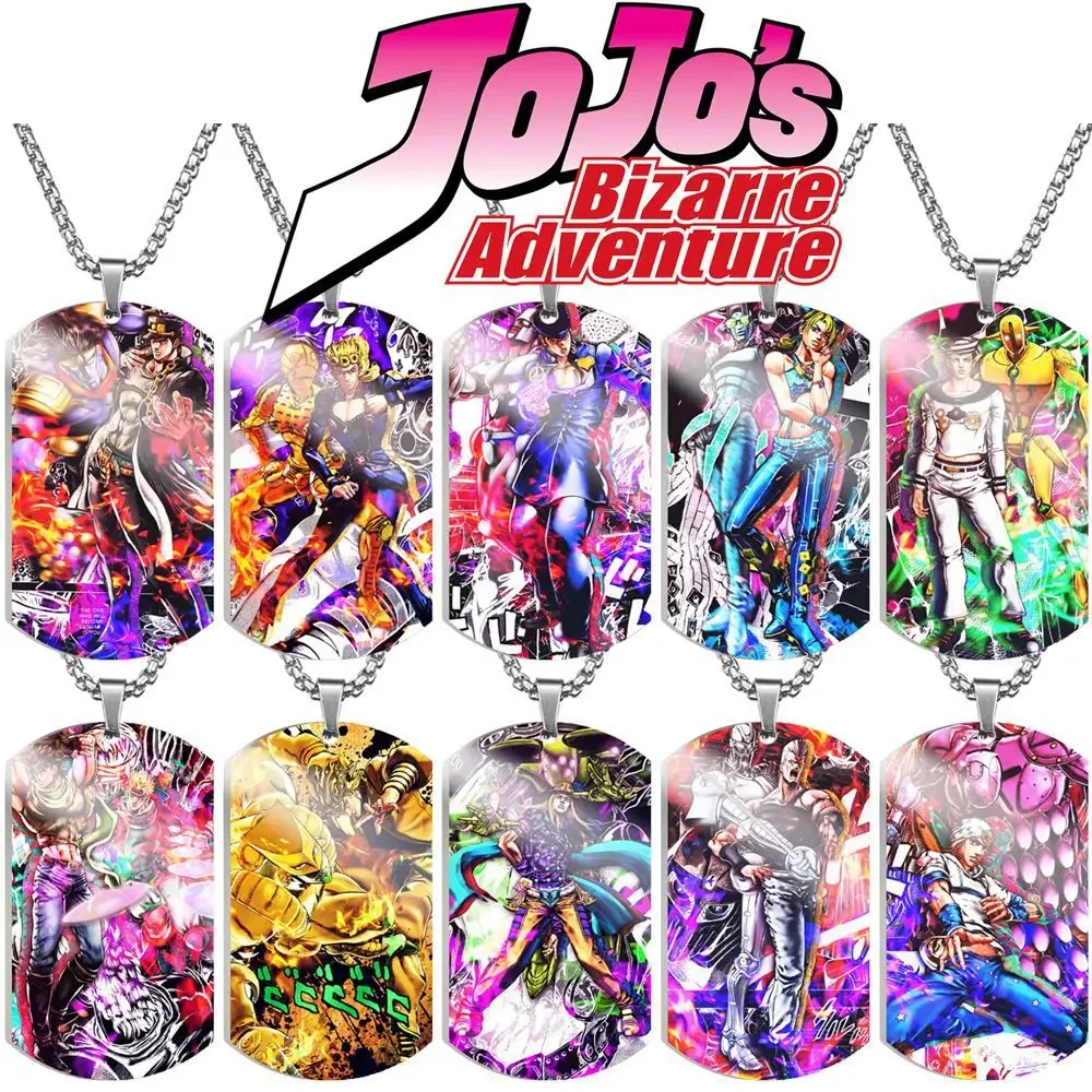 

Anime JoJo's Bizarre Adventure Necklace Kujo Jotaro Stainless steel Pendant Necklace for Men Women Comic Cosplay Jewelry Props