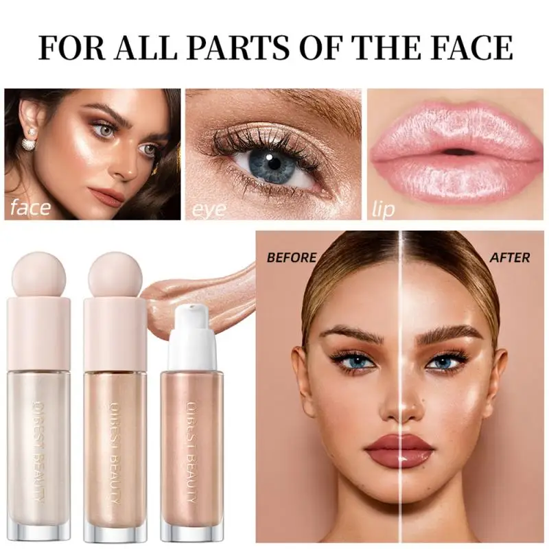 Glow Liquid Highlighting Stick Brightening Body High Gloss Liquid Blusher Face Rouge Cheek Blush Cream Lasting Makeup Waterproof