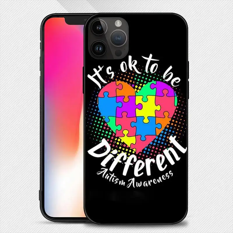 Autism Awareness Phone Case For iphone 14 13 12 11 Pro Max Mini X 7 8 Soft Case