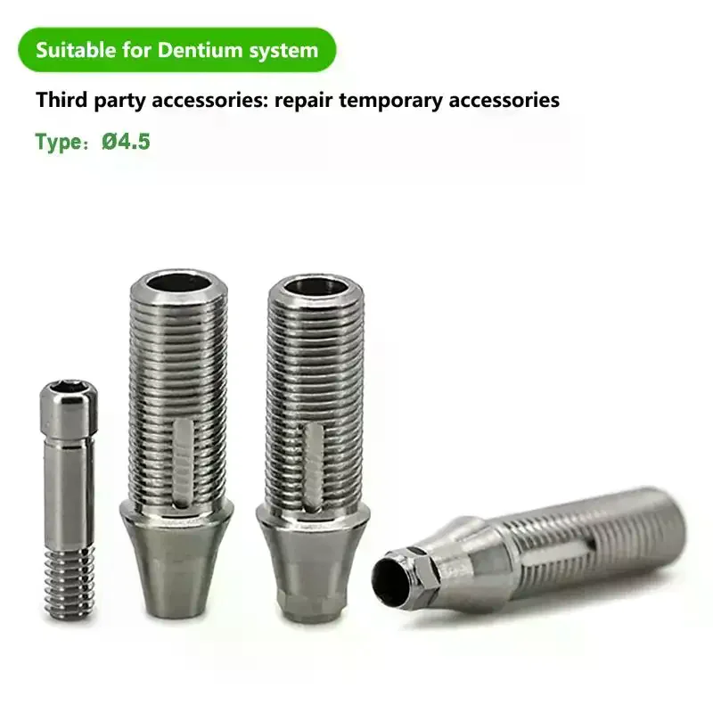 For Dentium System Temporary Abutment Hex And Non-hex Ti-base With A Screw For Dental Oral Surgical Screw