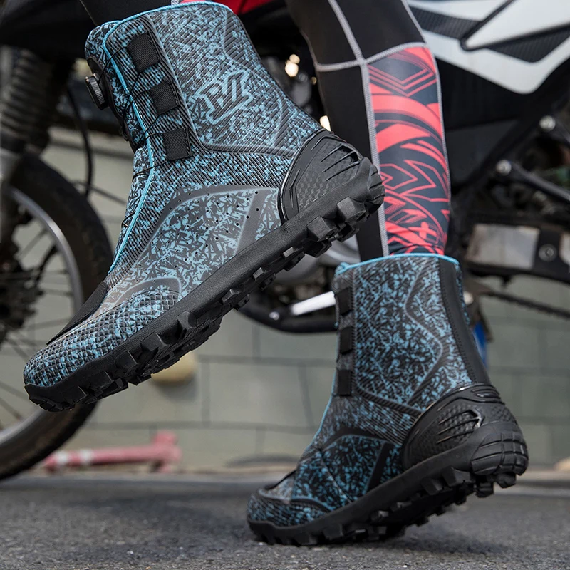 أحذية ركوب الدراجات النارية الواقية من الترفيهية للرجال، أحذية ركوب الدراجات النارية مقاومة للاهتراء ومضادة للسقوط