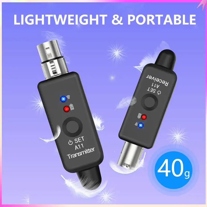 

B68C A11 Wireless Microphone Transmitter Receiver 2.4Ghz, XLR Microphone Wireless System, Wireless Mic Adapter For Audio Mi