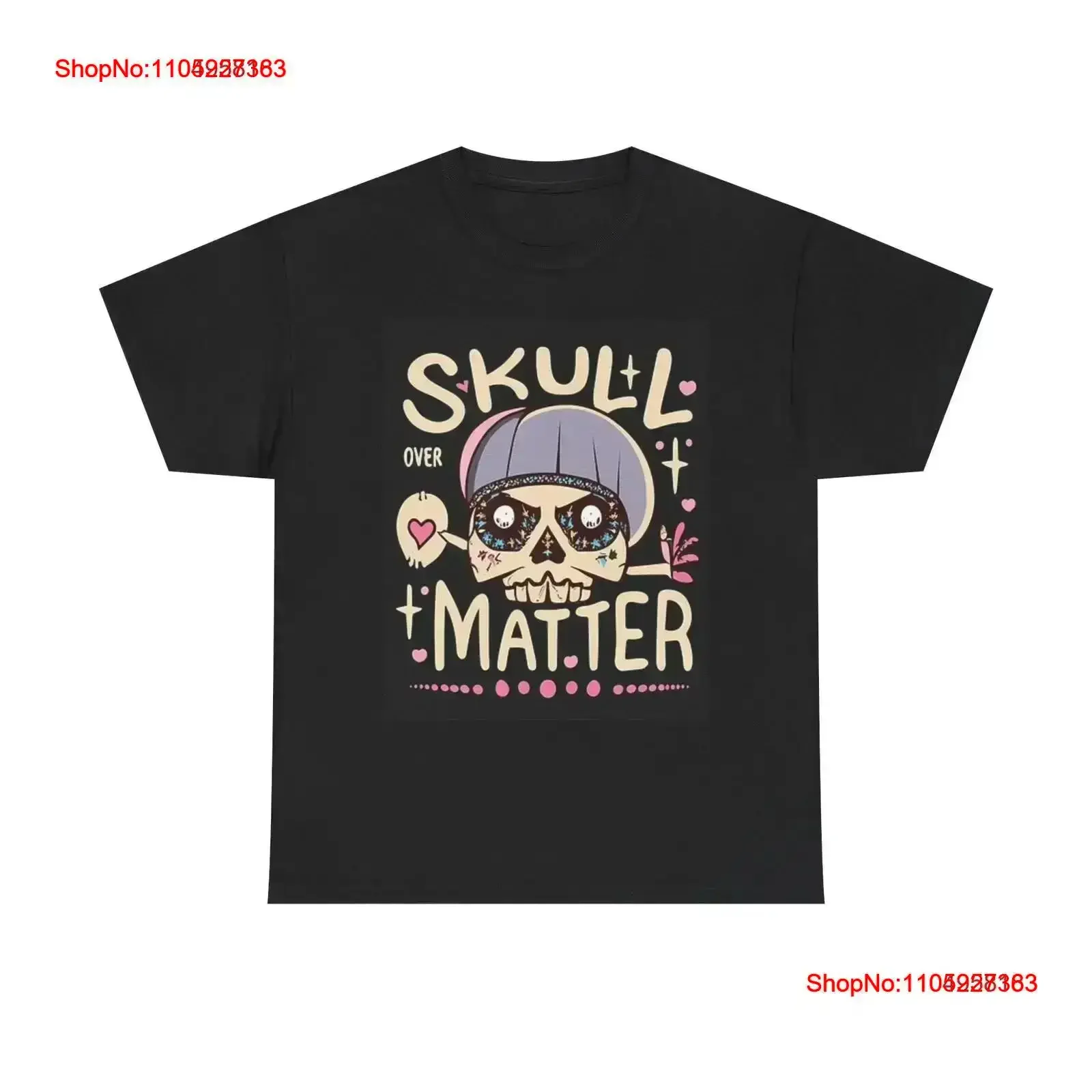 

Skull Over Matter T Shirt Vintage Heavy Cotton Washed Versatile Slightly Soft Stretched Stylish graphic Casual vintage Washed