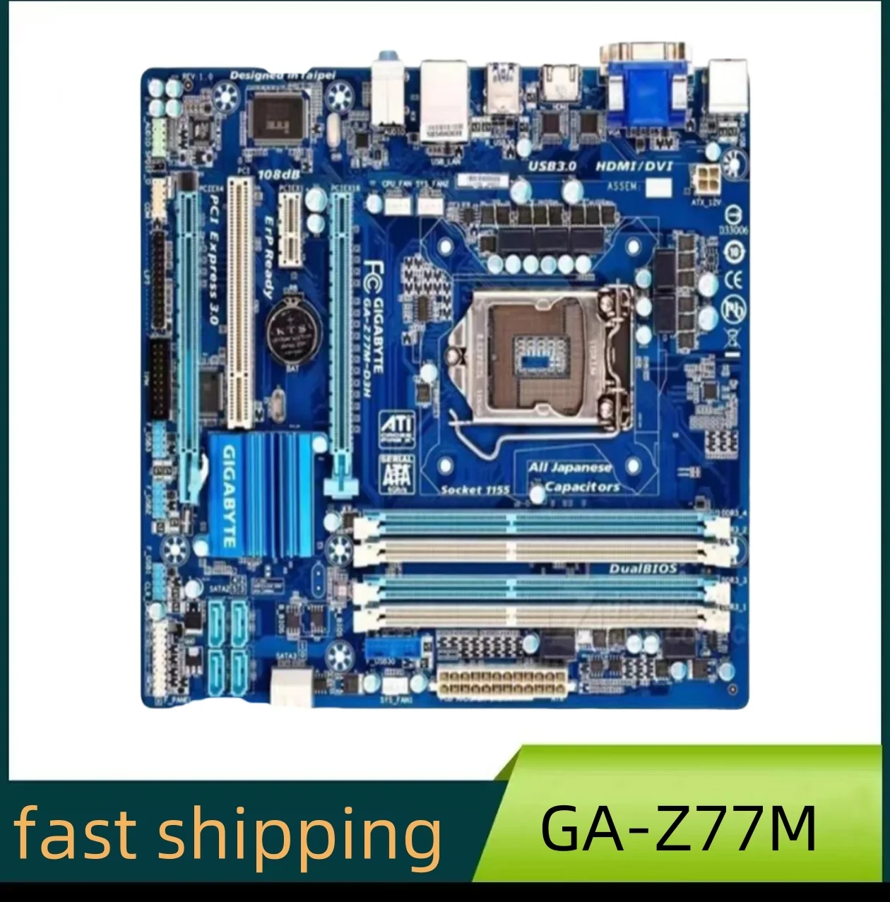 

For Gigabyte GA-Z 77M-D3H Desktop Motherboard Z77 LGA1155 DDR3 Mainboard 100% Tested OK Fully