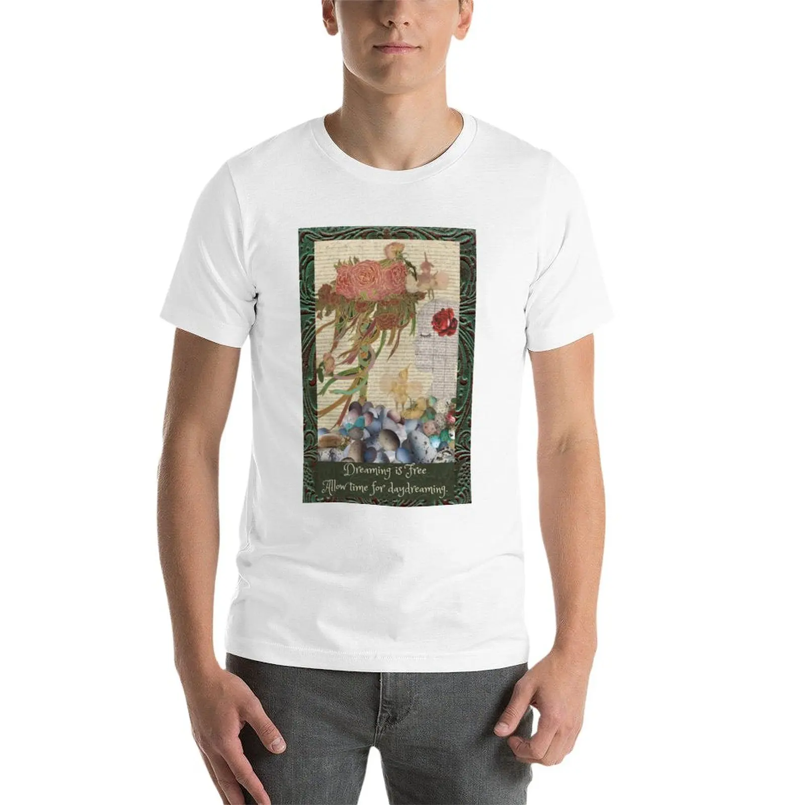 Dreaming is Free -Dolled Up Hippie Creations camiseta kawaii ropa gráfica negra para hombres