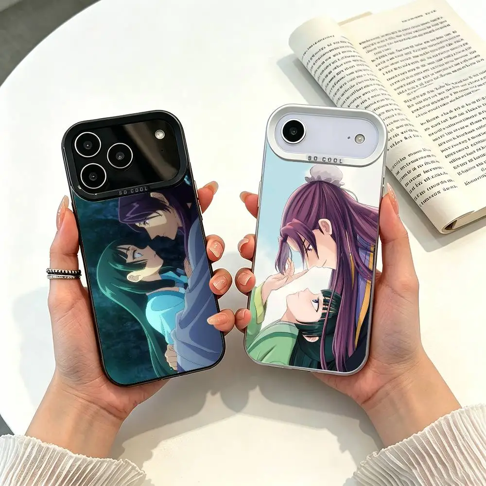 

M-Maomao & Jinshi-The Apothecary Diaries Phone Case For iPhone 17,16,15,14,13,12,11 Plus Pro Max Colored Silver Funda Bumbe