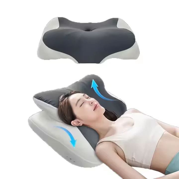 

Ergonomic Cervical Support Pillow with Bone Conduction Audio White Noise Adjustable Memory Foam for Neck Pain Relief Smart Sleep