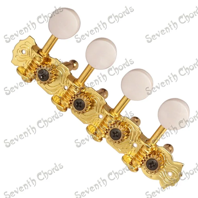 A Set Gold 4R4L String Tuning Pegs Tuners Machine Heads For Mandolin