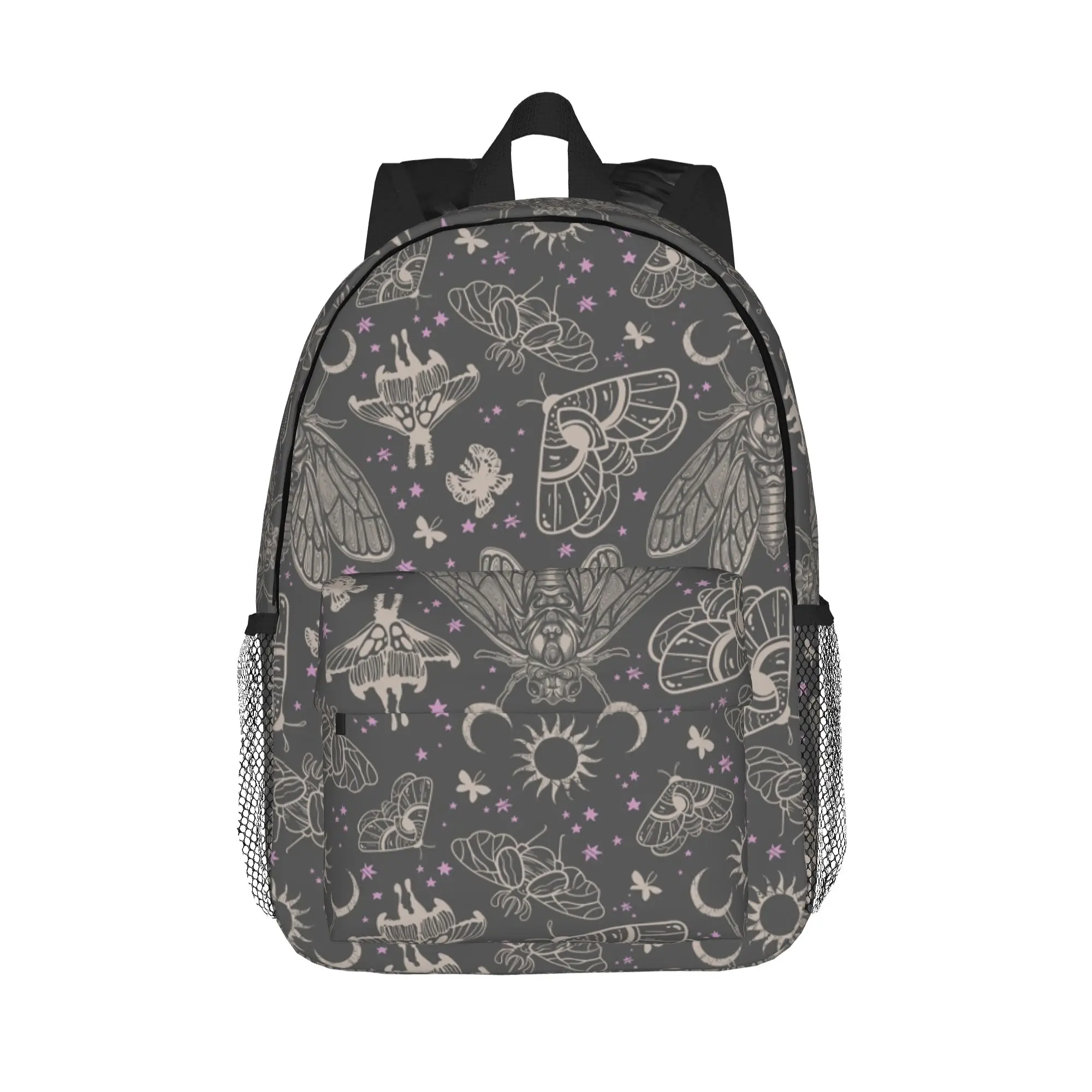 Esoteric Cicada And Moth Witchy Celestial Sun Moon Backpack Hot Sale Daypack BookBag Shoulder Bags for Men Women School Bag