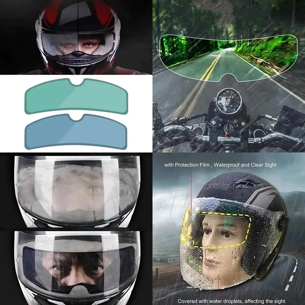 Universal Motorcycle Helmet Rainproof Film Anti Fog Film High Transparency Perfect Fit Comfortable Helmet Accessories