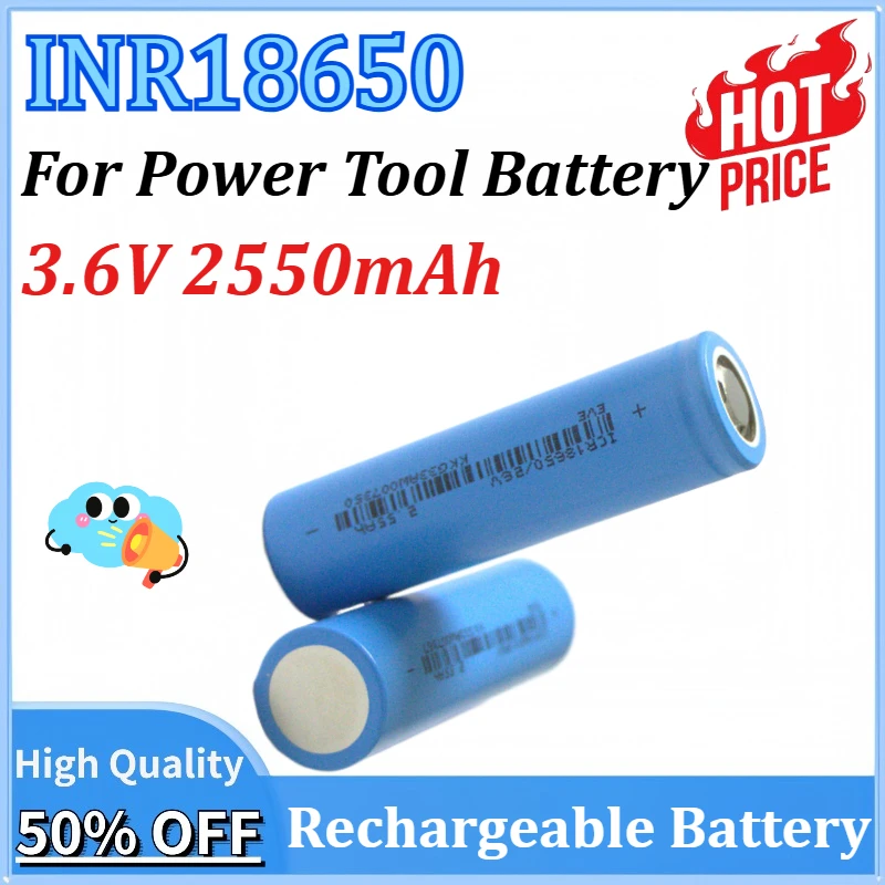 

10PCS/LOT A Grade DMEGC INR18650 3.6V 2550mAh Max Discharge for Power Tool Battery