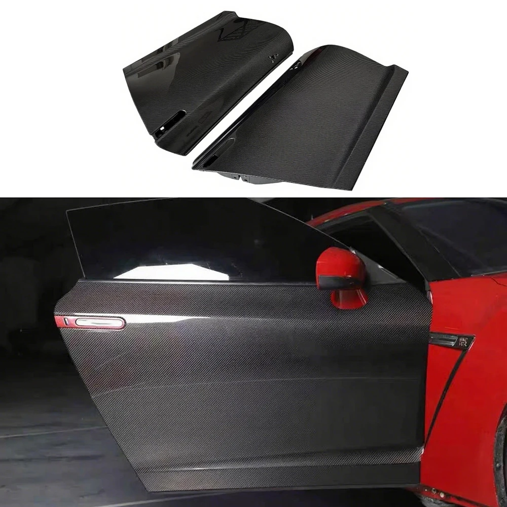 New Arrival Carbon Fiber Car Doors 2 Pcs for GTR R35 2007 Years+ Double Sided Carbon Door Panels