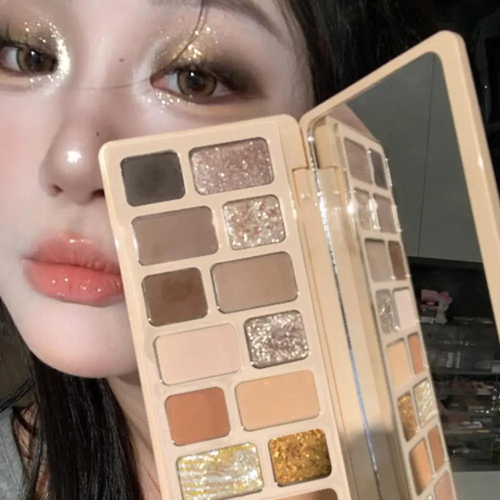 16 لون بريق الوردي ظلال العيون سموكي لامع الأزرق تألق لامعة الأخضر بيرليسسينت لوحة الماس عينيه مستحضرات التجميل M B2A8