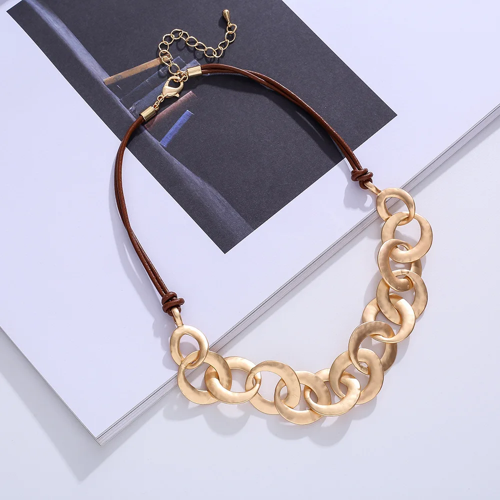 TongLing New chain necklace ladies alloy ins style jewelry retro simple high-end clavicle chain