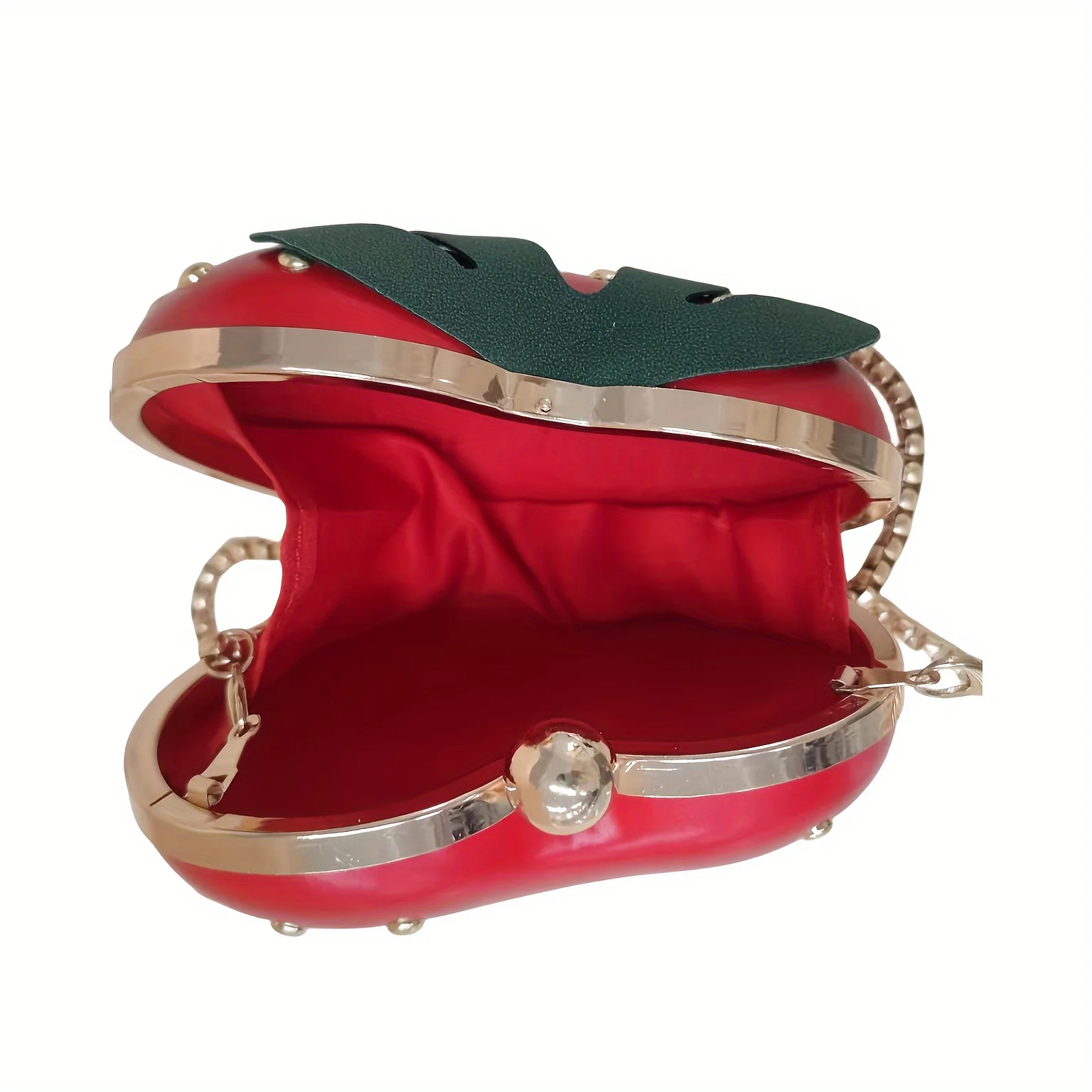 Fashion Girly love strawberry can date gift chain crossbody shoulder bag PU