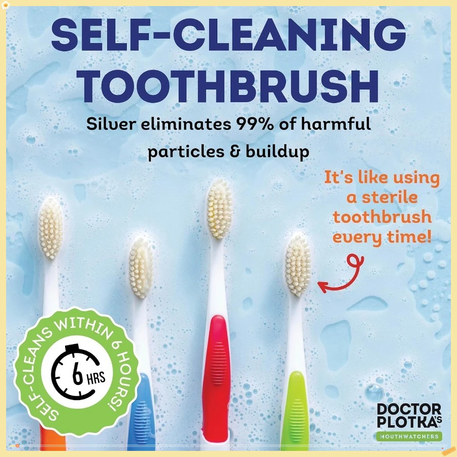 Soft Flossing Manual Toothbrush for Adults, 2 Pack, Ultra Clean, Good for Sensitive Teeth and Gums , Colors May Vary