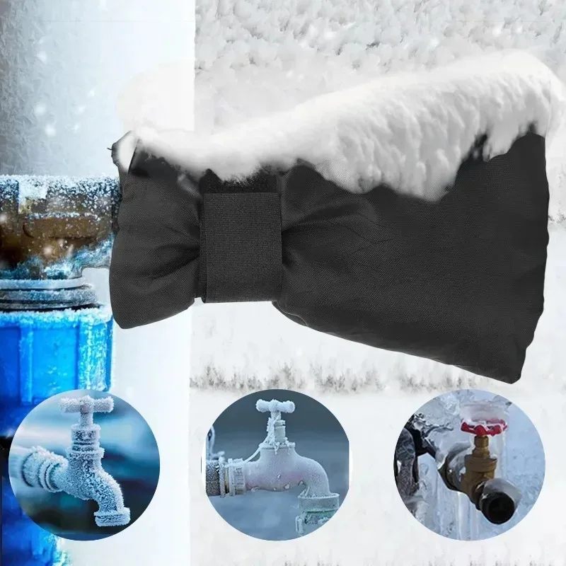 1/3PCS 겨울 야외 수도꼭지 커버 정원 옥스포드 천 수도꼭지 커버 동결 방지 호스 커버 배관 탭 보호기