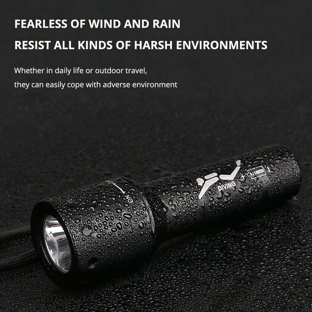 Most Powerful 99000LM Professional Diving Flashlight 500m Underwater Scuba Diving Torch IPX8 Waterproof Dive Light 18650 Battery