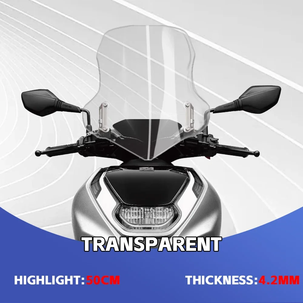 New Motorcycle For  ZEEHO AE8 AE8+ AE8S AE8 S+ Motion Windshield Windscreen Windshield With Front Mask Panel Modified